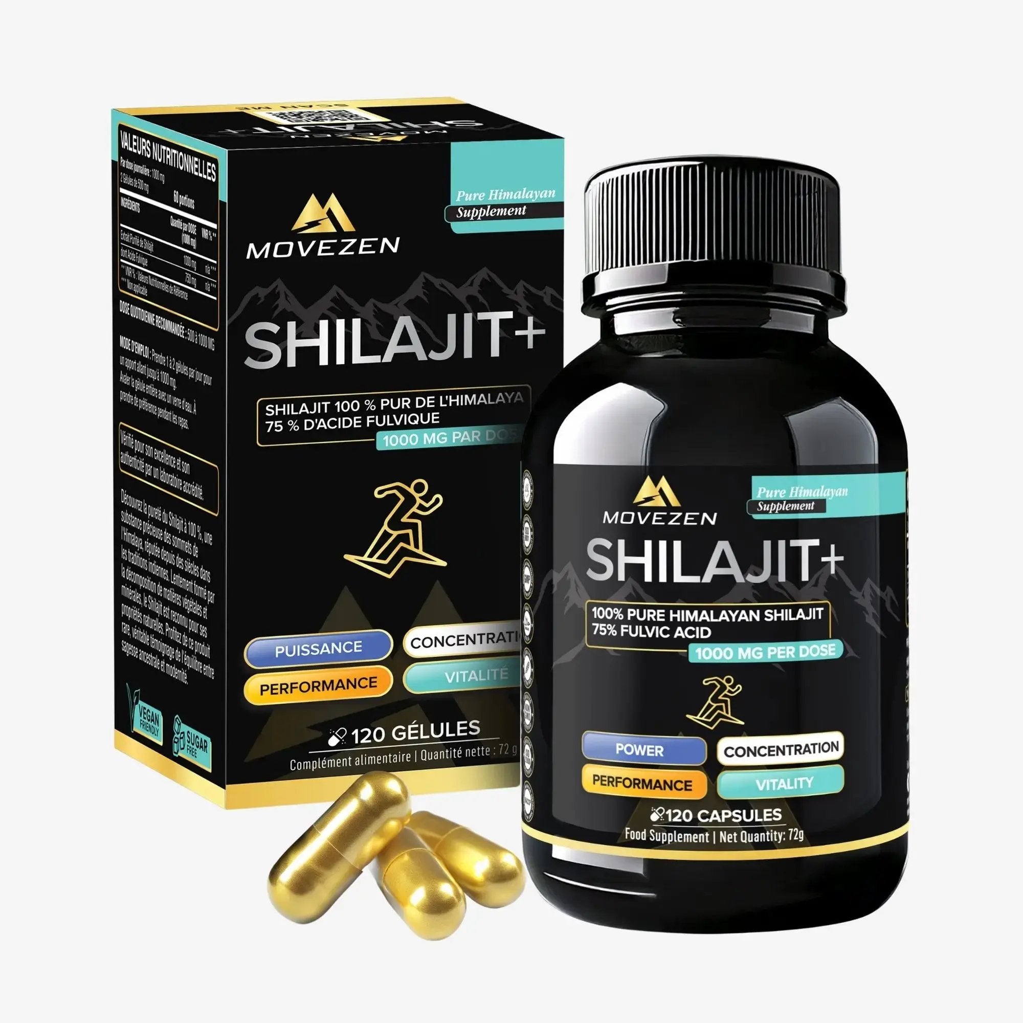 Shilajit+ 120 Gélules MOVEZEN