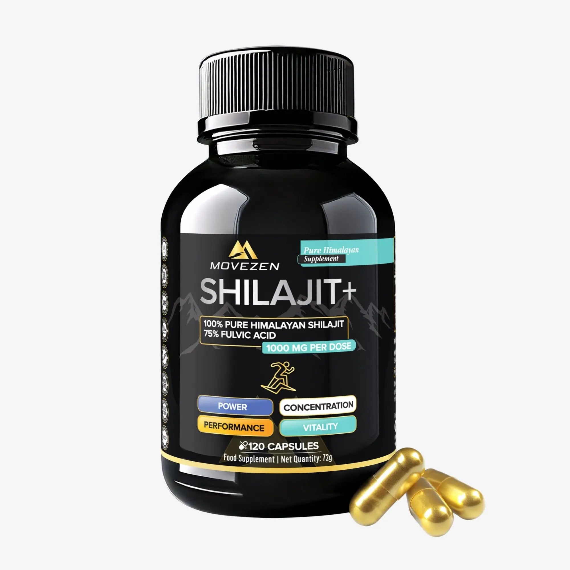 Shilajit+ 120 Gélules MOVEZEN