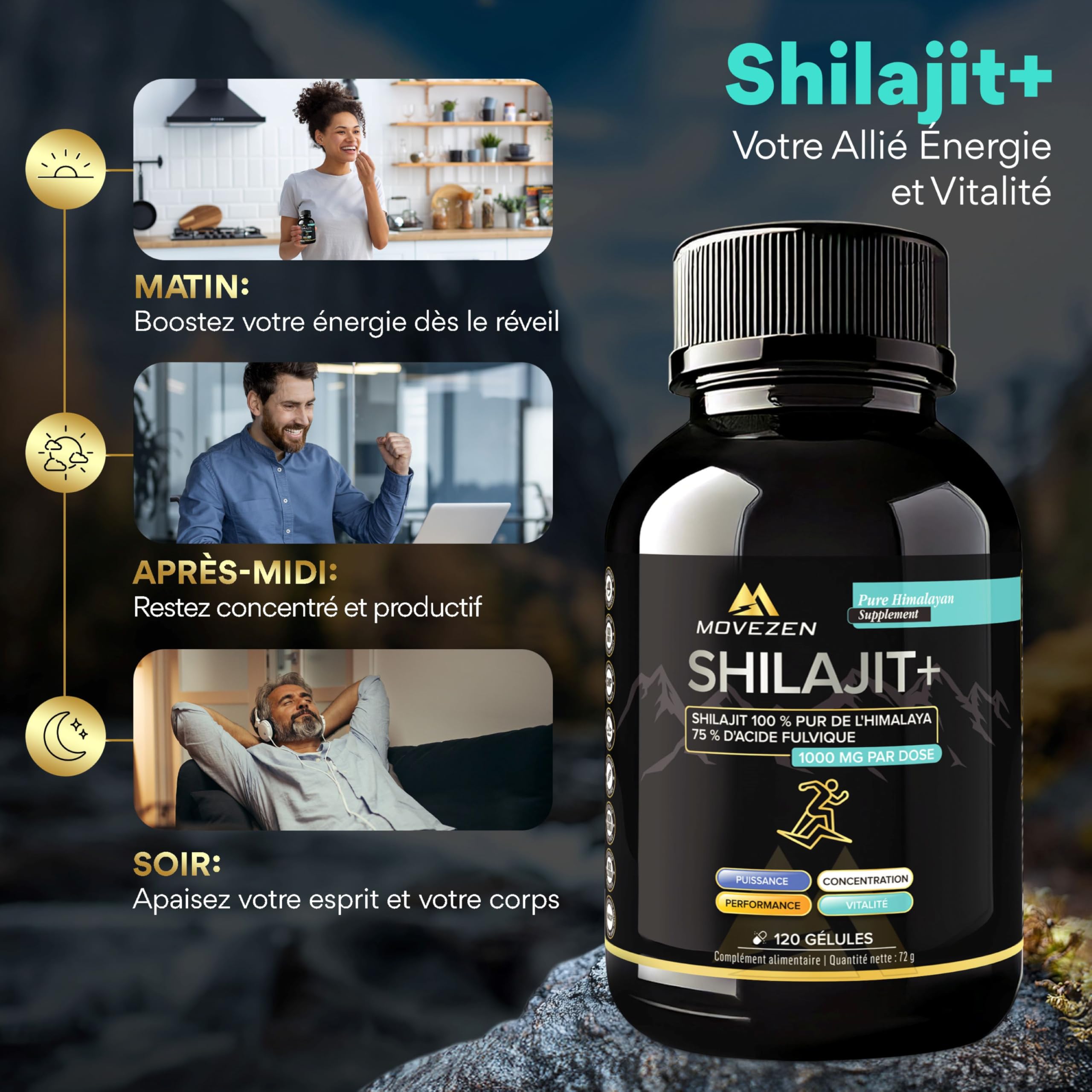 Shilajit+ 120 Gélules