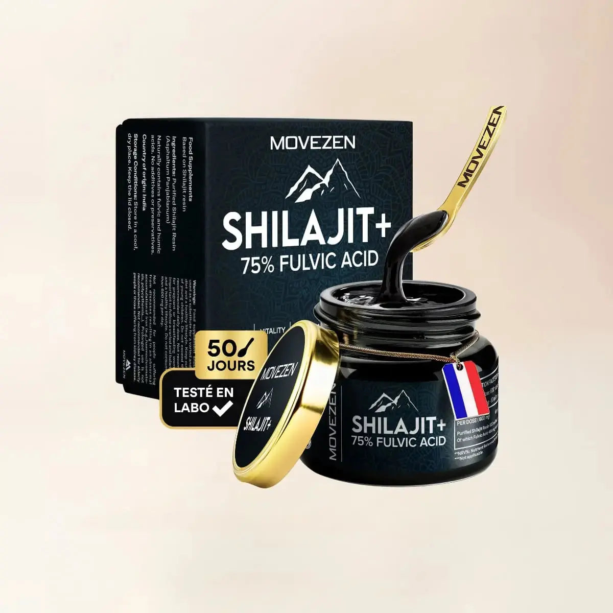 Résine de Shilajit 100% Pure MOVEZEN