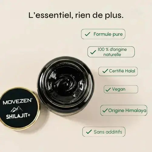 Résine de Shilajit 100% Pure MOVEZEN